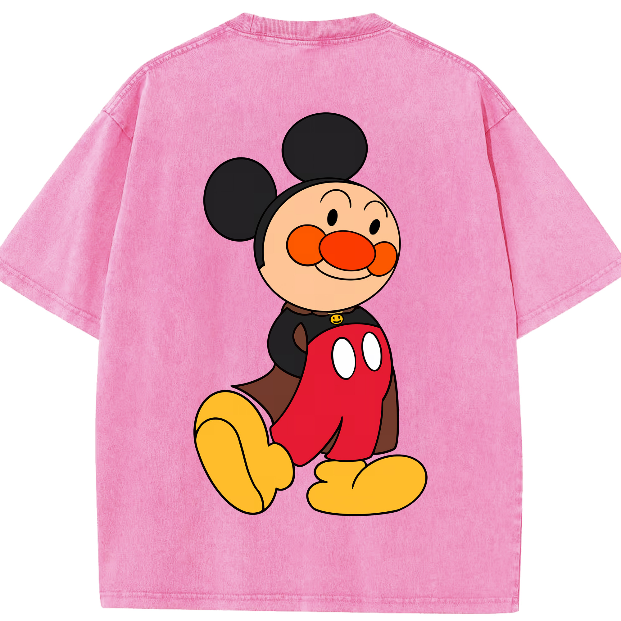 （画像用） アンパンマン Anpanman 綿100% ヴィンテージ風 半袖Tシャツ（背面プリント）